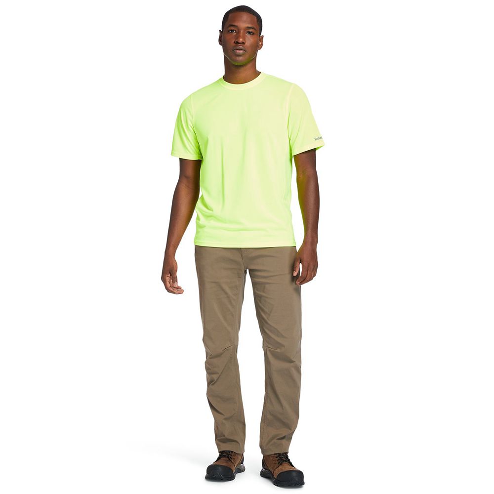 Timberland Mens T-Shirts PRO® Wicking Good Short Sleeve - Green - India KE2053476